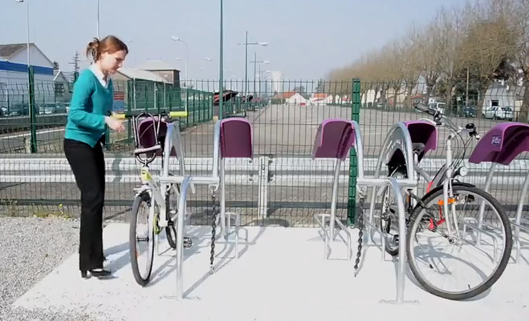 Cycle parking installed at rural French stations