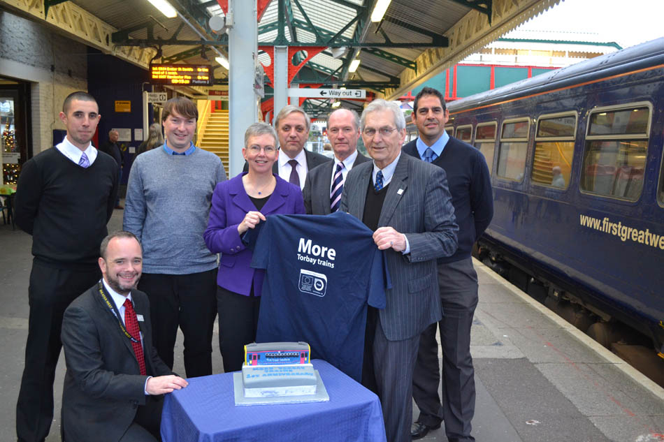 Anniversary of improved Torbay train service