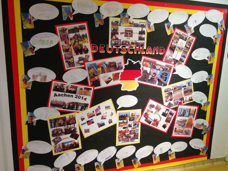 School poster to celebrate international trip
